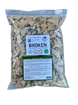 Bulk DIABETIC Dog Treat Pieces ~ Broken Cookies ~ FINAL SALE ITEM