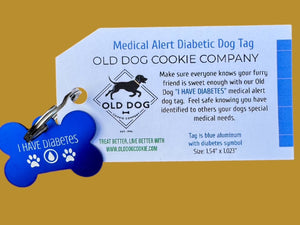 Medical Alert Dog Tag - "I HAVE DIABETES"